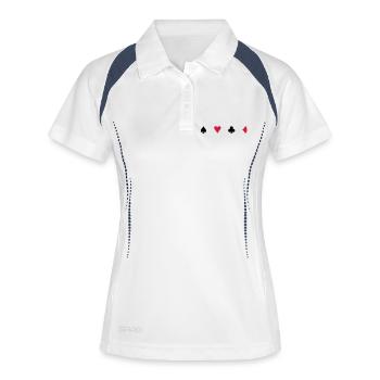 Icônes de carte - Polo respirant Femme - blanc/marine - Devant