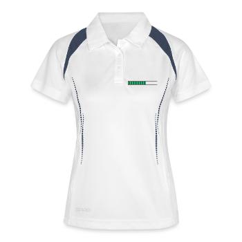 BARRE DE CHARGEMENT - Polo respirant Femme - blanc/marine - Devant