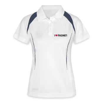 Fasnet - Frauen Polo atmungsaktiv - Weiß/Navy - Vorne