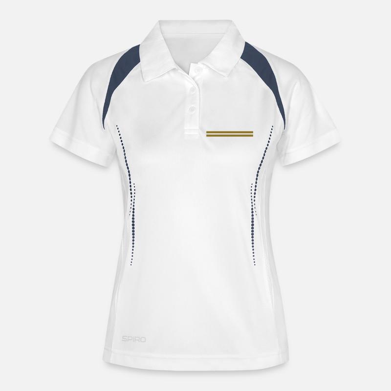 line - Women's Polo breathable - white/navy