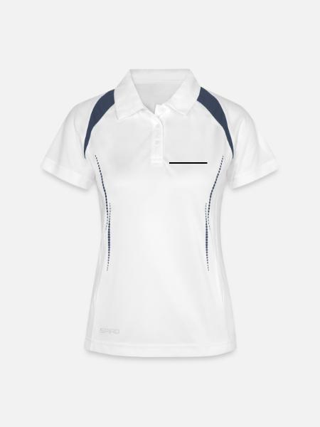 Straight Forward - Polo respirant Femme - blanc/marine