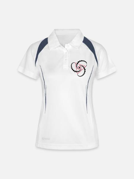 Crop circle 6 | crop circle - Women's Polo breathable - white/navy