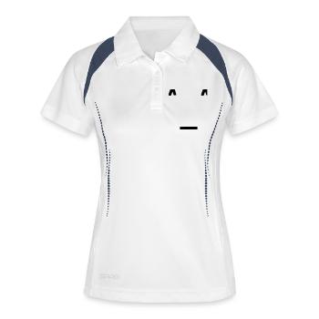 ^ _ ^ / HEUREUX - EMOJI - Polo respirant Femme - blanc/marine - Devant