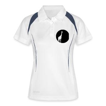 Giraffe in the Moonlight - Women's Polo breathable - white/navy - Front