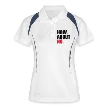 cool que diriez-vous de ne pas dire drôle à propos de n - Polo respirant Femme - blanc/marine - Devant