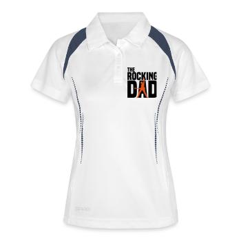 The rocking Dad - Der rockende Vater Rock Metal - Polo respirant Femme - blanc/marine - Devant