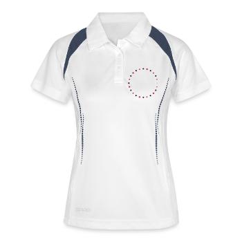 poker - Polo respirant Femme - blanc/marine - Devant