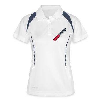 cuisine cuisiner cuisson pomme de terre éplucheur éplucheur qui - Polo respirant Femme - blanc/marine - Devant