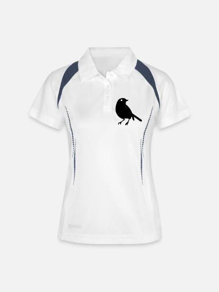 bird - Women's Polo breathable - white/navy