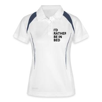 I'd Rather Be In Bed - Women's Polo breathable - white/navy - Front