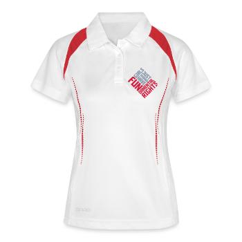 wanna have fundamental rights - Women's Polo breathable - white/navy - Front
