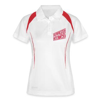 What Winners Look Like - Frauen Polo atmungsaktiv - Weiß/Navy - Vorne