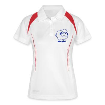 Sheep Baby Stands Cute Cute Lamb Child Cool Comic - Women's Polo breathable - white/navy - Front