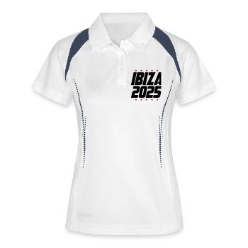 Ibiza 2025 - Polo respirant Femme - blanc/marine - Devant
