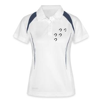 cheval - Polo respirant Femme - blanc/marine - Devant