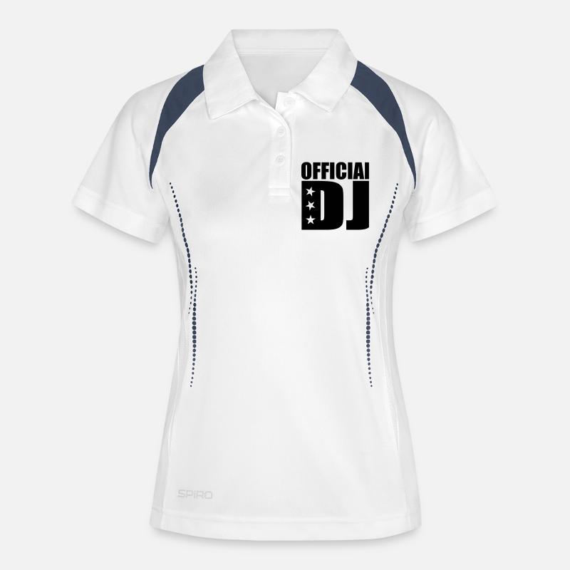official DJ - Women's Polo breathable - white/navy