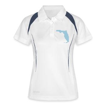 Florida - Frauen Polo atmungsaktiv - Weiß/Navy - Vorne