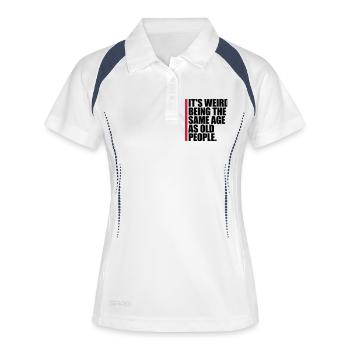 being old people age - Women's Polo breathable - white/navy - Front