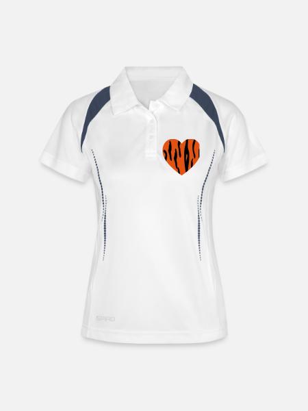herz_tiger - Women's Polo breathable - white/navy
