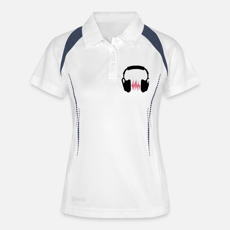 headphones - Women's Polo breathable - white/navy