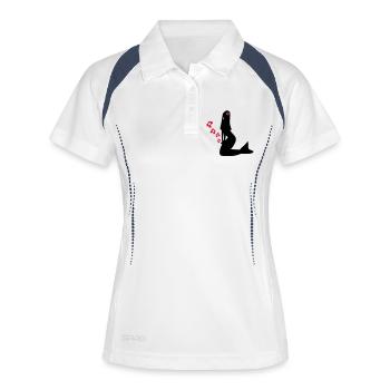 Sirène - Polo respirant Femme - blanc/marine - Devant