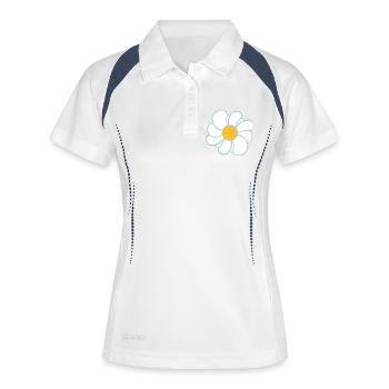 White Daisies Flowers Spring Summer Flowers - Women's Polo breathable - white/navy - Front