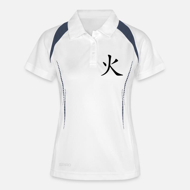 Fire - Women's Polo breathable - white/navy