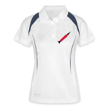 syringe - Women's Polo breathable - white/navy - Front