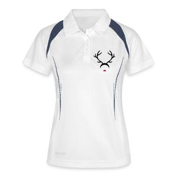 Rudolph - Women's Polo breathable - white/navy - Front