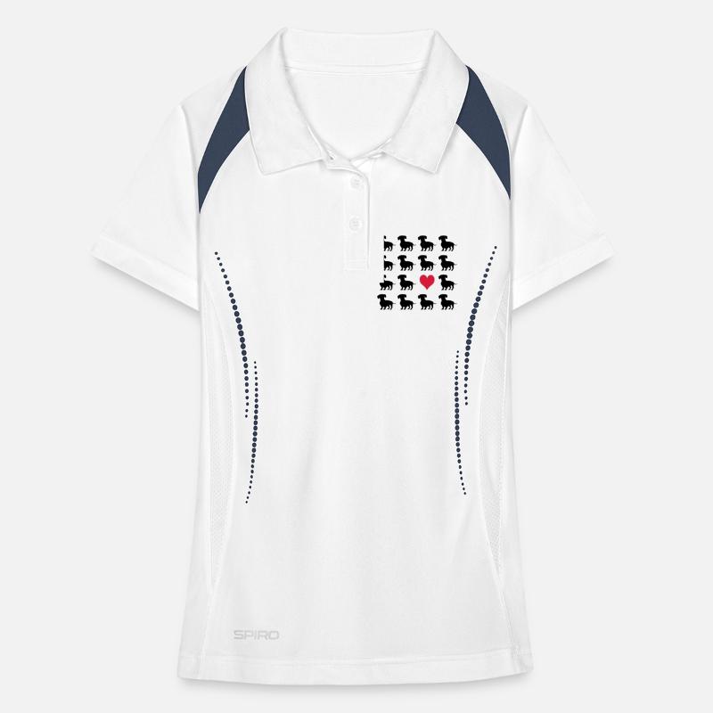 Dackel Frauen Polo atmungsaktiv