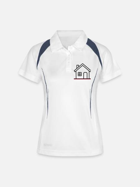 House icon - Women's Polo breathable - white/navy