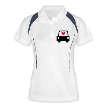 Auto Herz - Women's Polo breathable - white/navy - Front