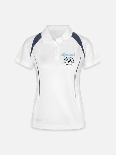 Speed Loading ... - Women's Polo breathable - white/navy