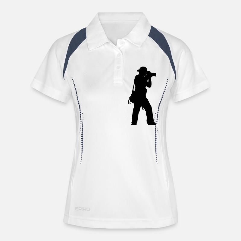 photographer - Women's Polo breathable - white/navy