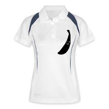 funny_banana_02 - Polo respirant Femme - blanc/marine - Devant