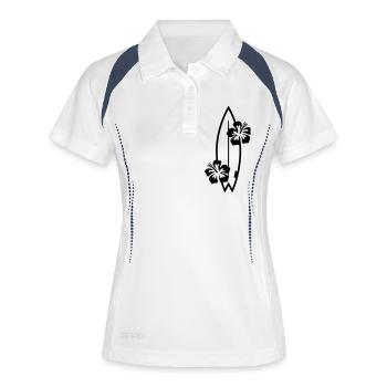 surfing - Women's Polo breathable - white/navy - Front