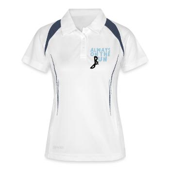 on the run - Polo respirant Femme - blanc/marine - Devant