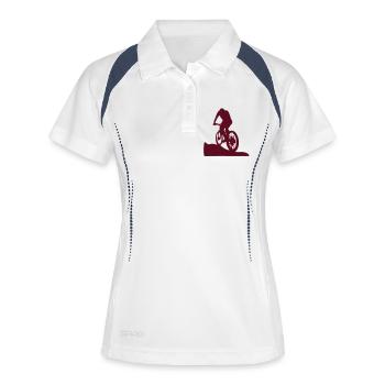 MTB Guy - Women's Polo breathable - white/navy - Front