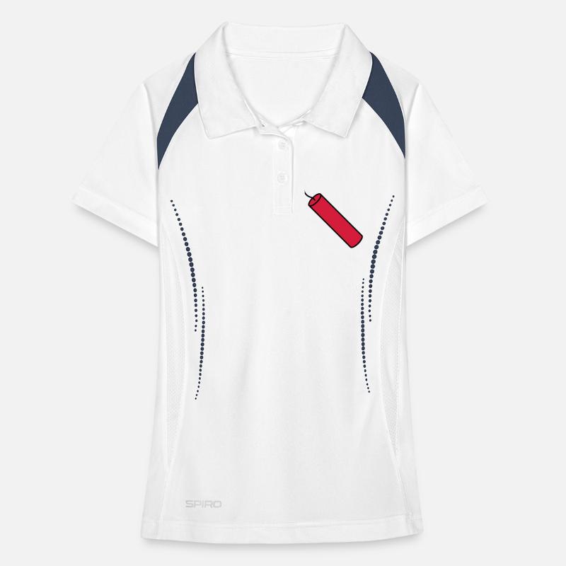 stop rod tnt dynamite explode explosion Women's Polo breathable