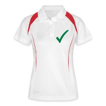 haken_ok_1__f1 - Polo respirant Femme - blanc/marine - Devant