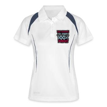 100 Procent Perfect - Polo respirant Femme - blanc/marine - Devant