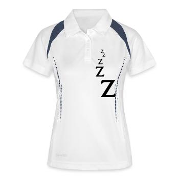 ZZzzzzz - Frauen Polo atmungsaktiv - Weiß/Navy - Vorne
