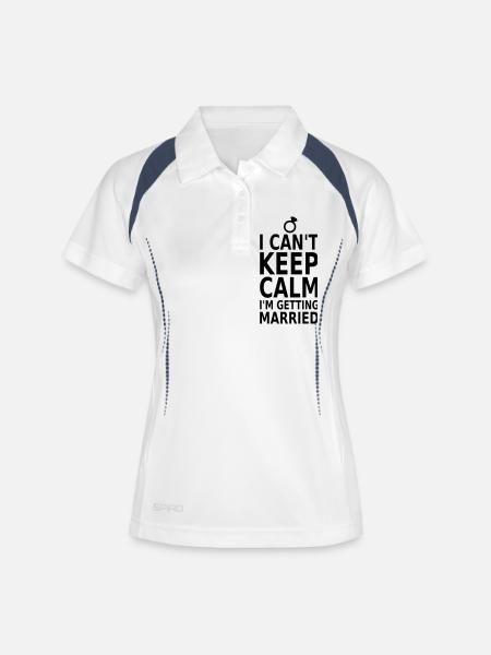 Can't keep calm! Heiraten - Women's Polo breathable - white/navy