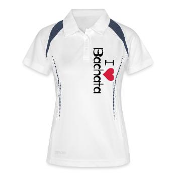 J'aime Bachata - Polo respirant Femme - blanc/marine - Devant