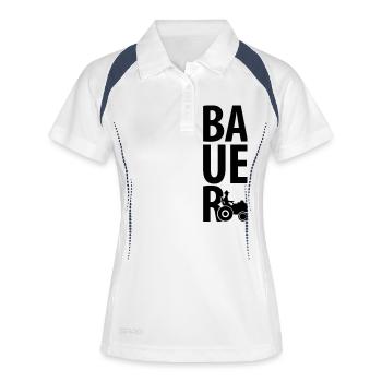 bauer_design_c1 - Frauen Polo atmungsaktiv - Weiß/Navy - Vorne