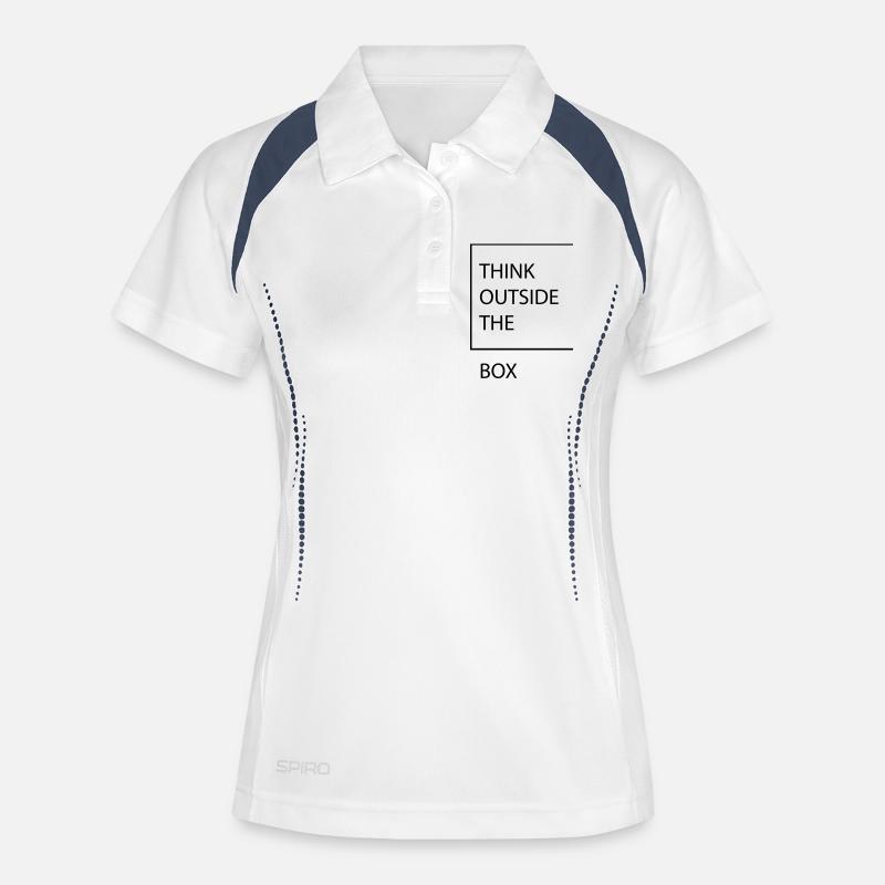 Think outside the box - Women's Polo breathable - white/navy