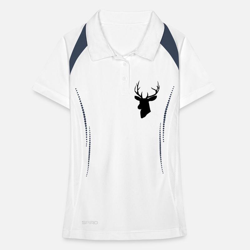 Deer vector Women's Polo breathable