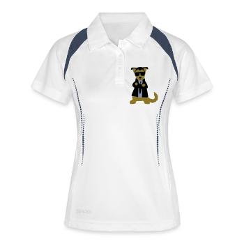 garde du corps "Lumpi" - Polo respirant Femme - blanc/marine - Devant