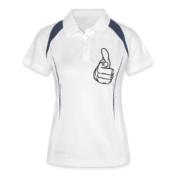 Vector Index - Polo respirant Femme - blanc/marine - Devant