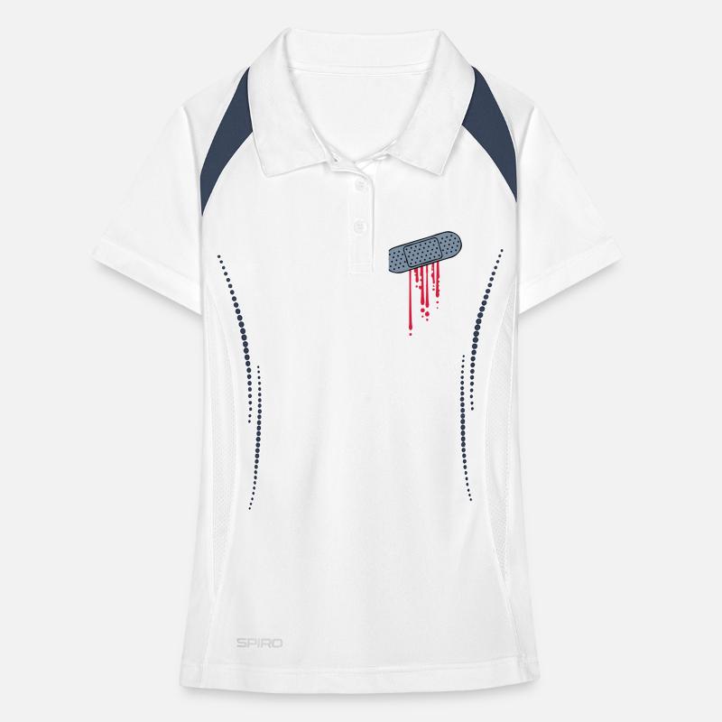 Patch de gouttes de sang Polo respirant Femme